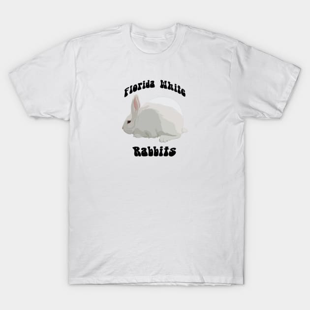 Florida White rabbits T-Shirt by artsytee